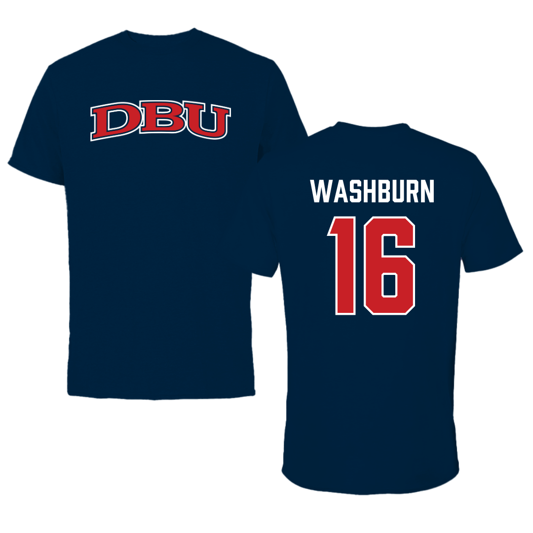Dallas Baptist University Volleyball Navy DBU Tee - #16 Sadie Washburn