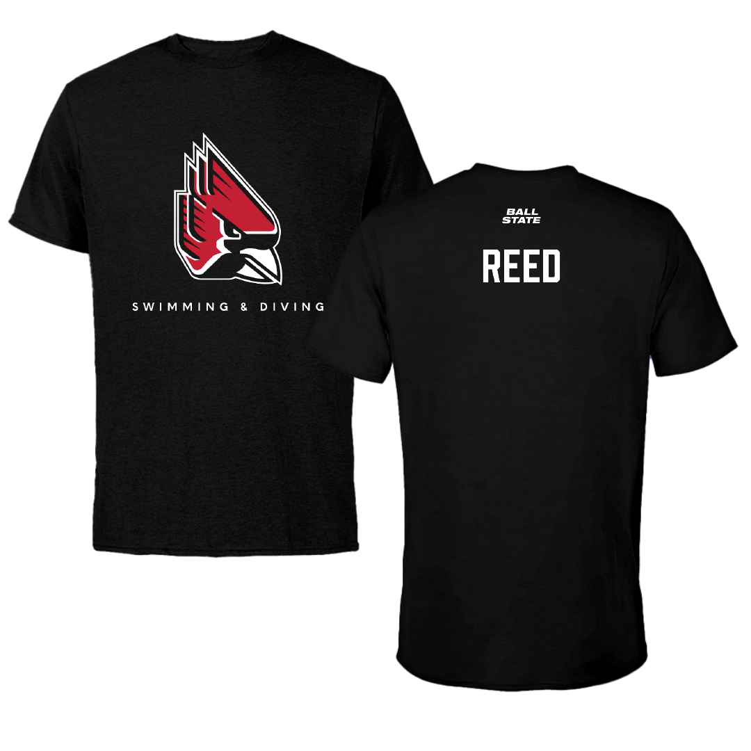 Ball State University Swimming & Diving Black Performance Tee - Kenny Reed