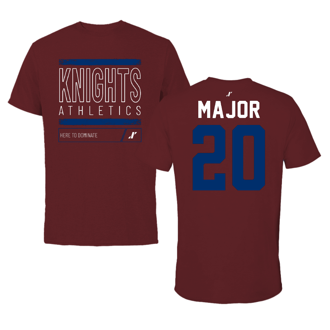 Fairleigh Dickinson University-Metropolitan Campus Soccer Maroon Dominate Tee - #20 Madison Major