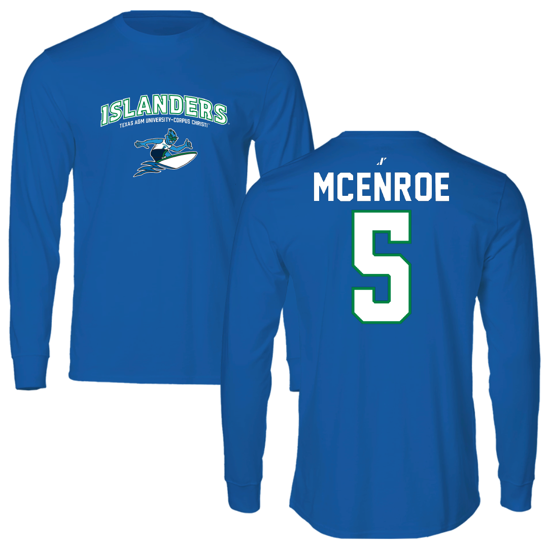 Texas A&M University-Corpus Christi Baseball Blue General Long Sleeve - #5 Tucker McEnroe