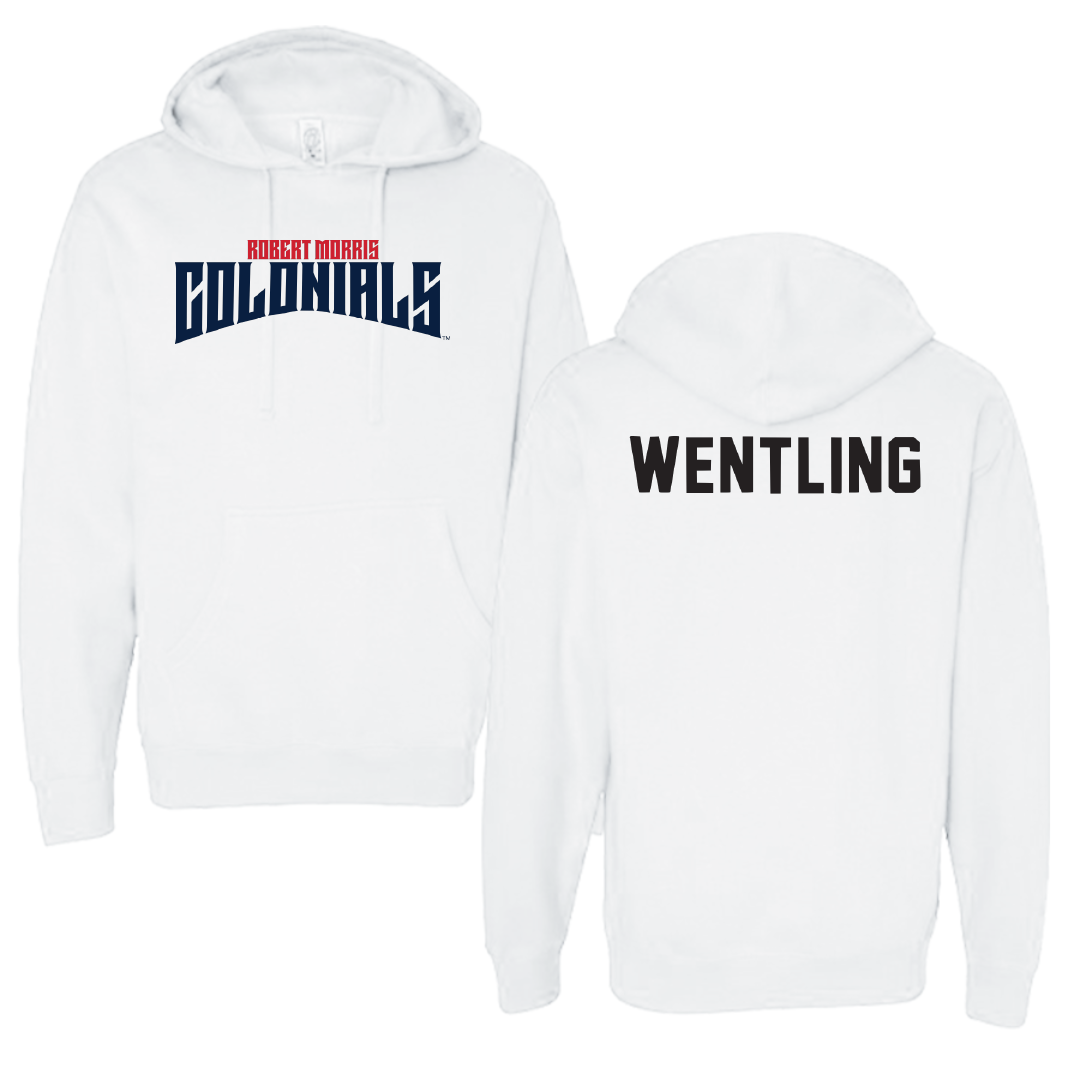 Robert Morris University TF and XC White Classic Hoodie - Nathan Wentling