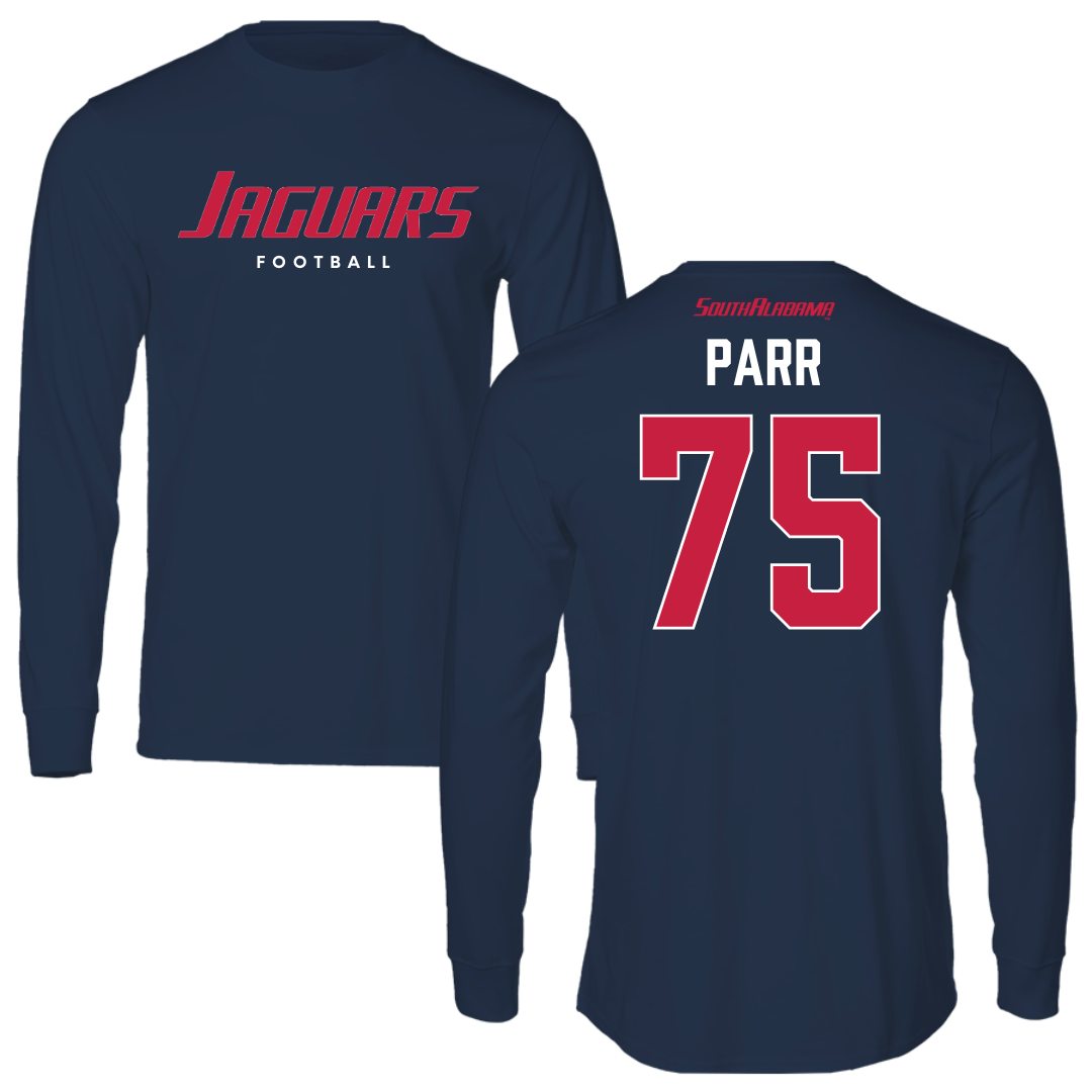 University of South Alabama Football Navy Performance Long Sleeve - #75 Damon Parr