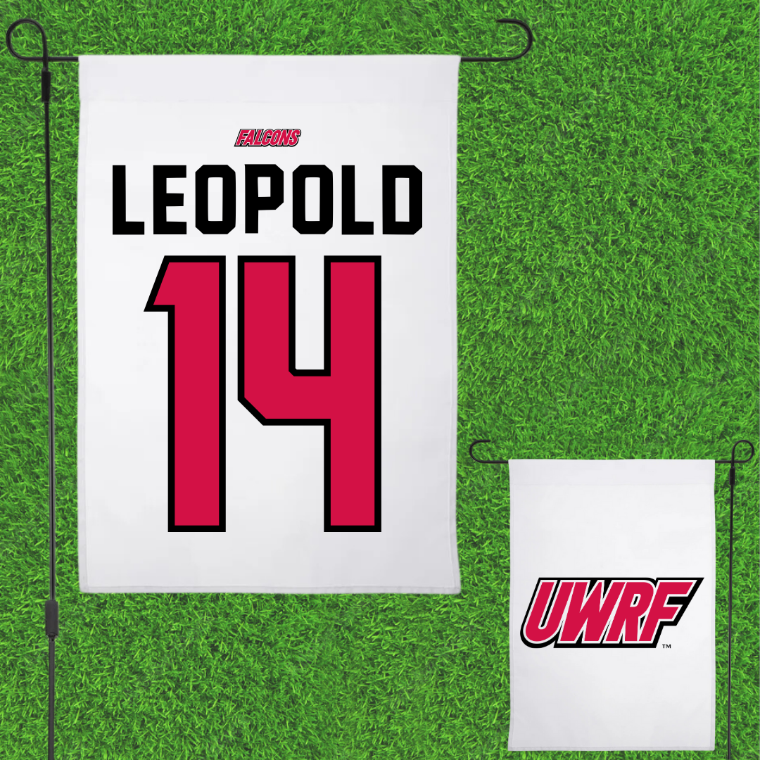 University of Wisconsin-River Falls Basketball White Garden Flag - #14 Savannah Leopold
