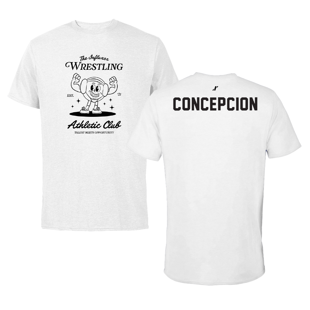 Wrestling White Influxer Athletic Club Tee - Adam Concepcion