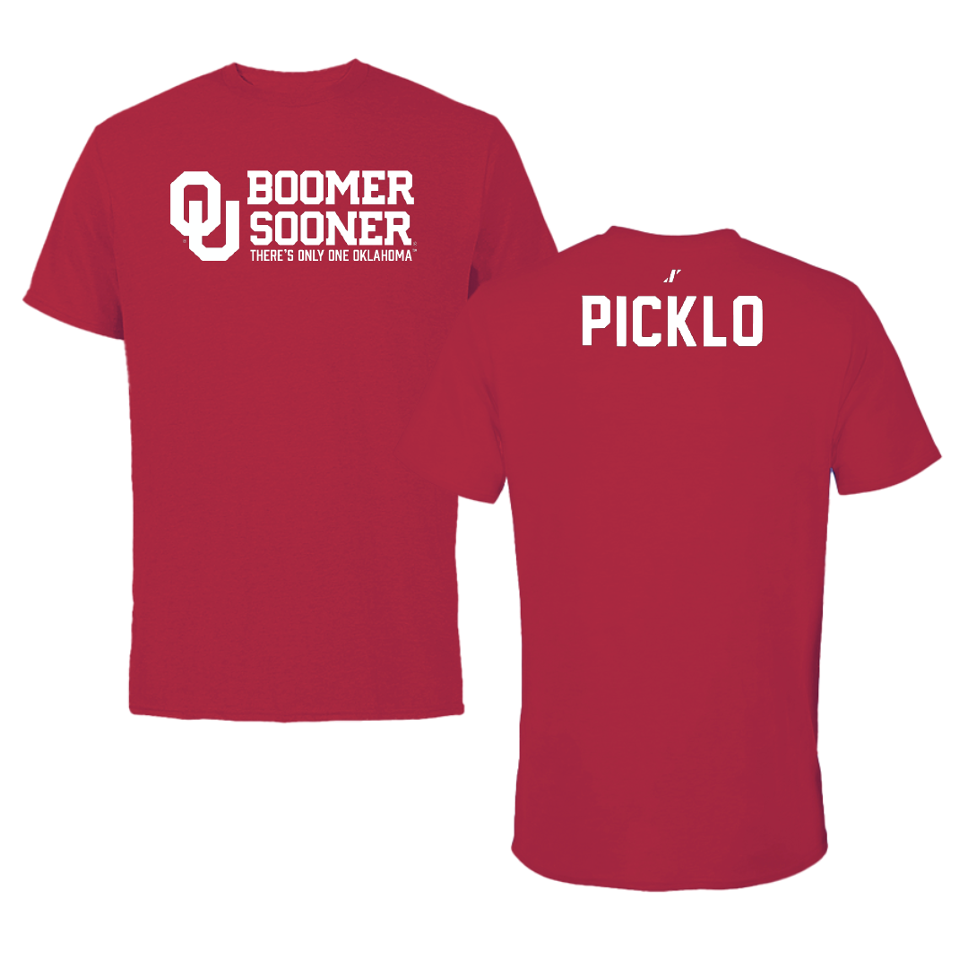 University of Oklahoma Wrestling Crimson General Tee - Cam Picklo