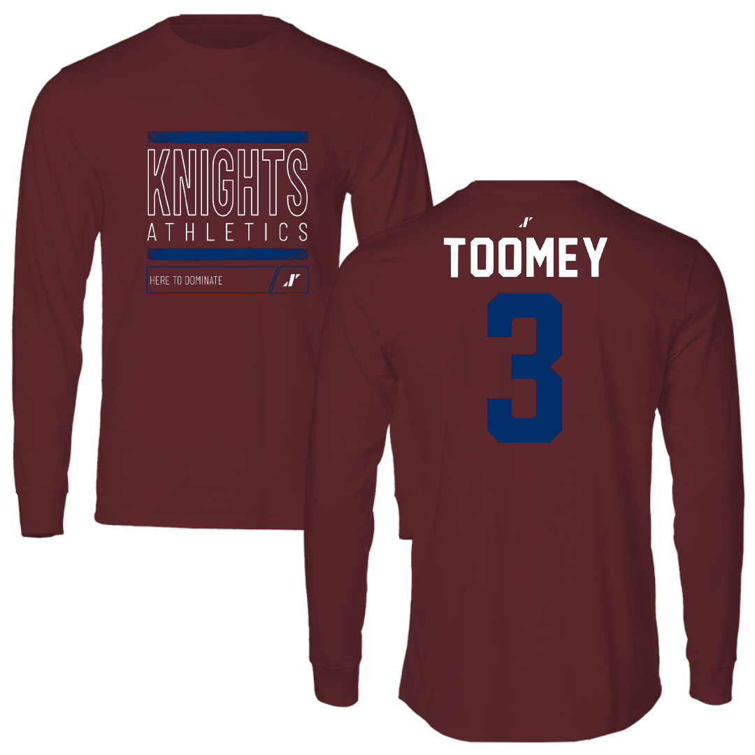 Fairleigh Dickinson University-Metropolitan Campus Basketball Maroon Dominate Long Sleeve - #3 Bella Toomey