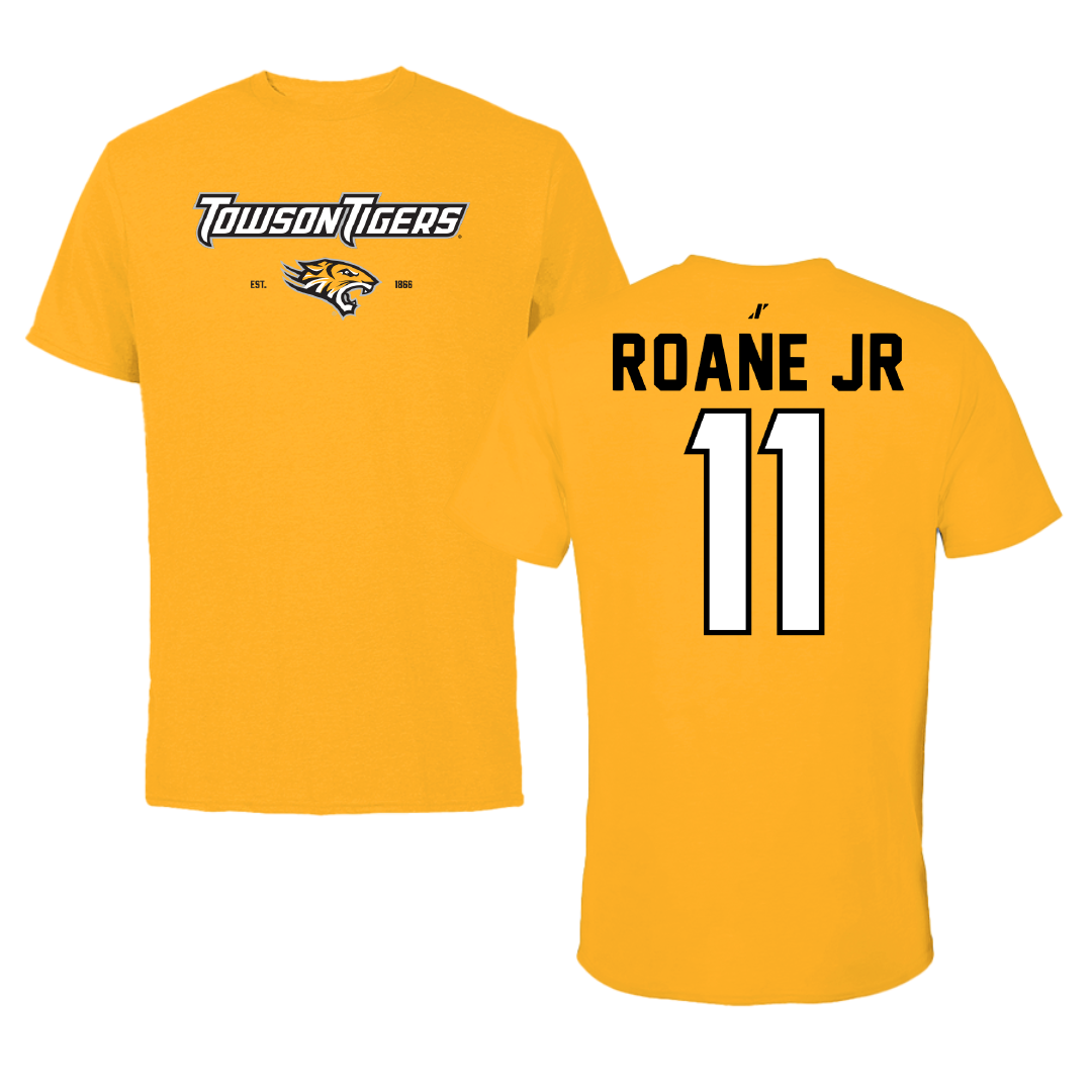 Towson University Football Gold General Tee - #11 Rodney Roane Jr