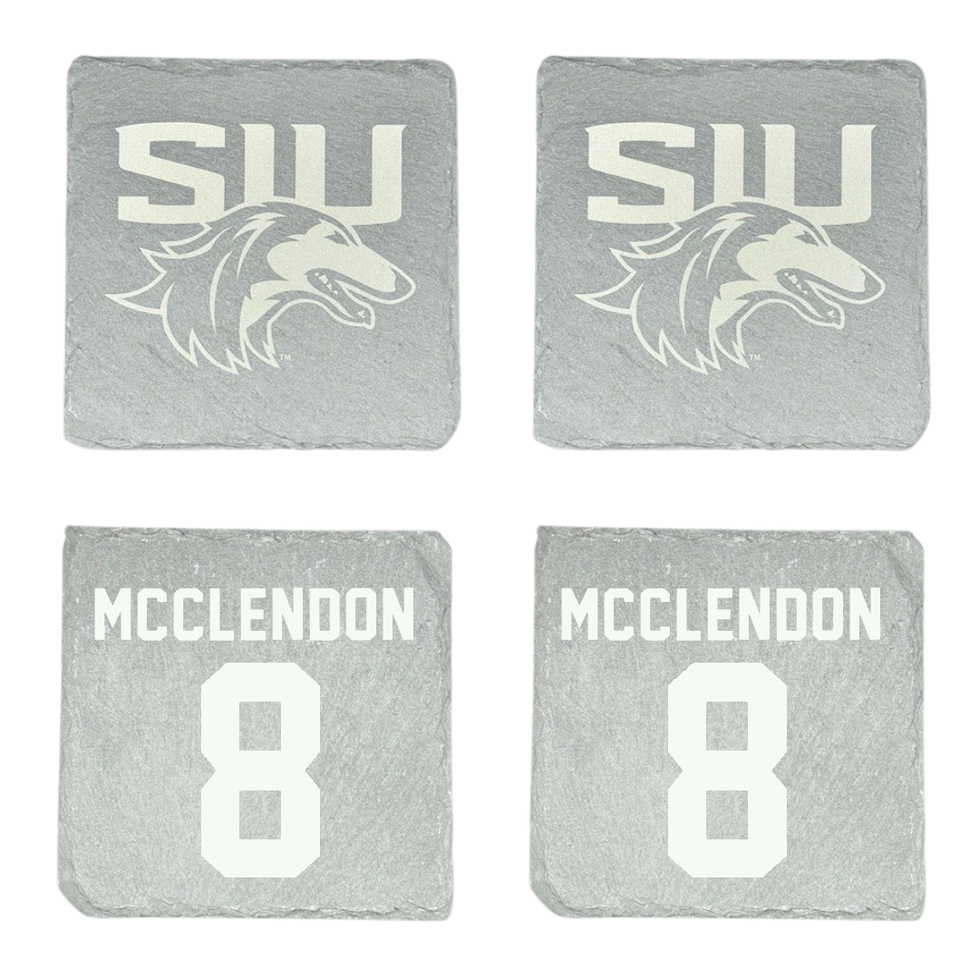Southern Illinois University at Carbondale Football Stone Coaster (4 Pack)  - #8 Jeremiah McClendon