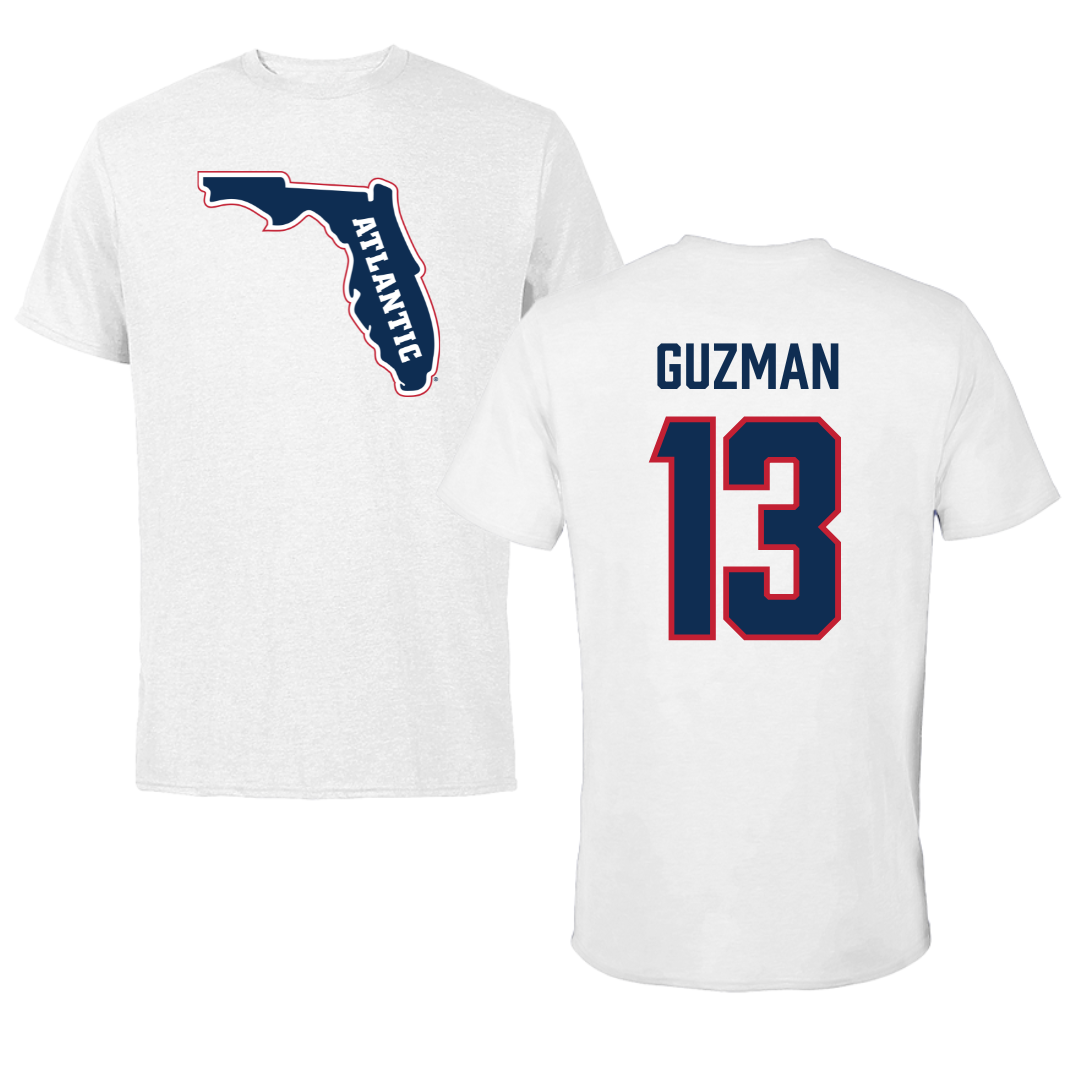Florida Atlantic University Softball White Performance Tee - #13 Yani Guzman