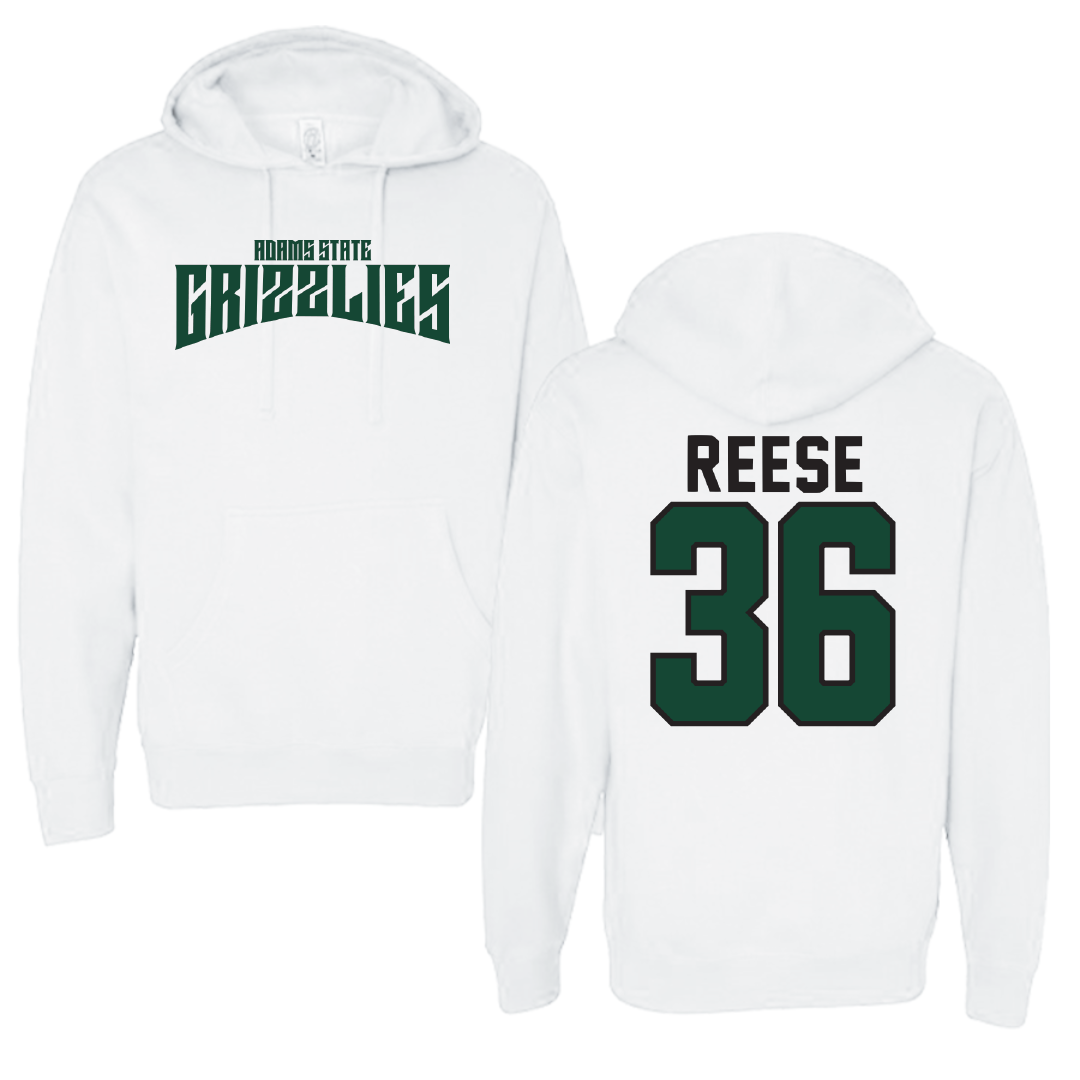 Adams State University Soccer White Classic Hoodie - #36 Kaidin Reese