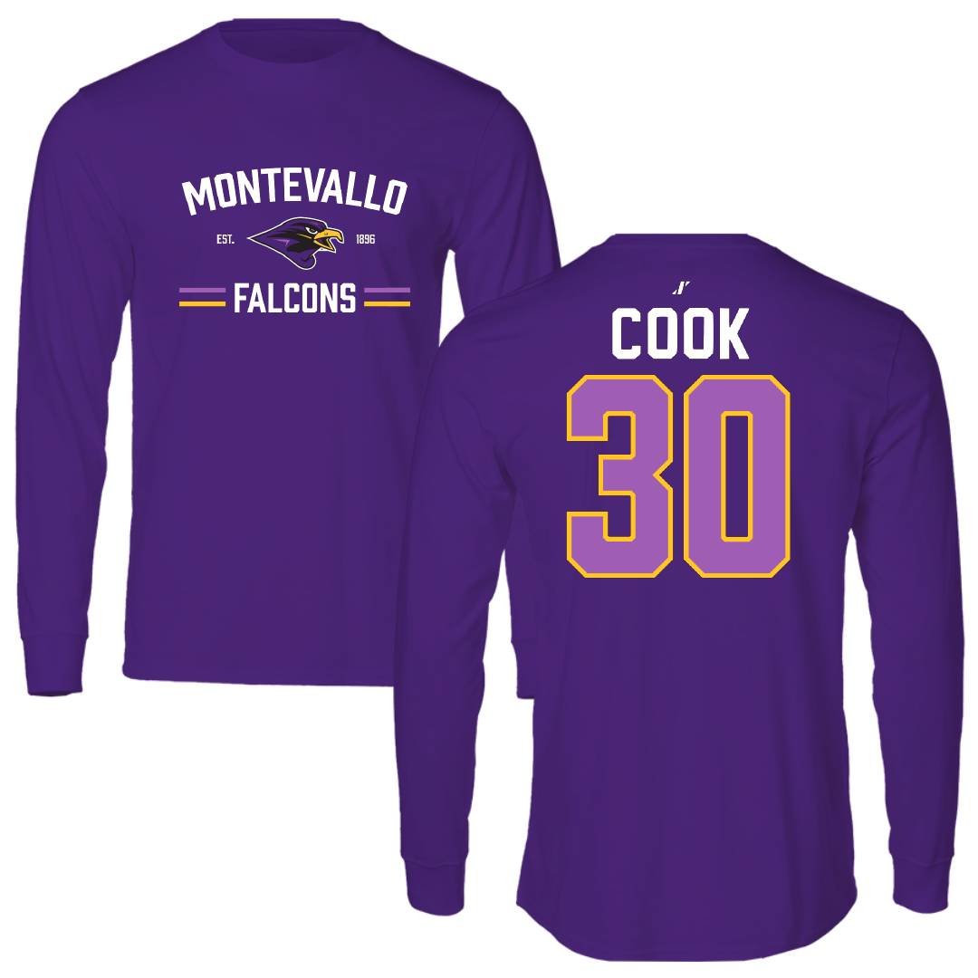 University of Montevallo Basketball Purple General Long Sleeve - #30 Savannah Cook