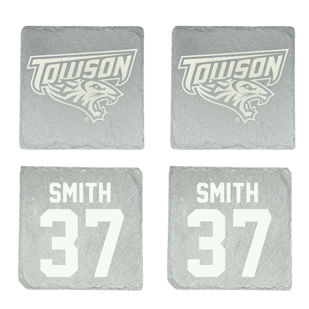 Towson University Lacrosse Stone Coaster (4 Pack)  - #37 Elijah Smith