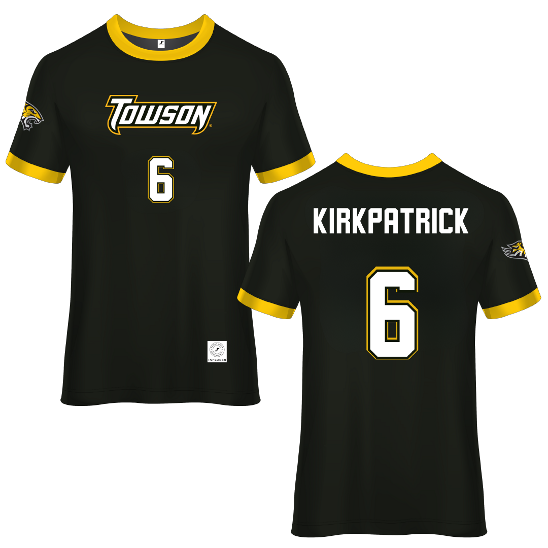 Towson University Black Soccer Jersey - #6 Emily Kirkpatrick