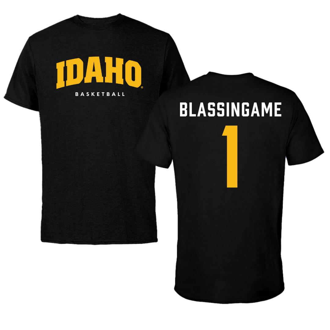 University of Idaho Basketball Black Idaho Performance Tee - #1 Trevon Blassingame