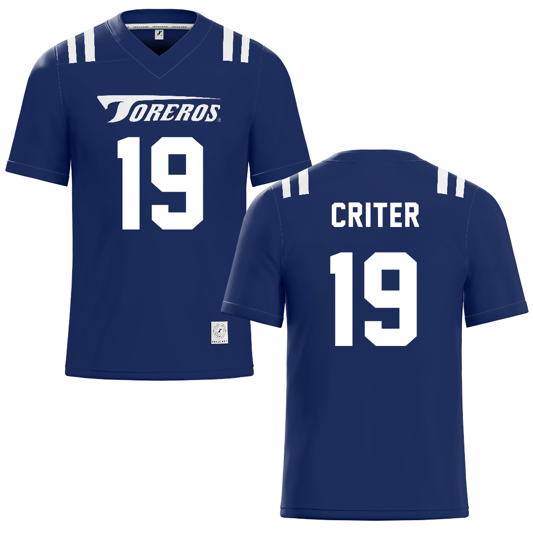 University of San Diego Navy Football Jersey - #19 Adam Criter