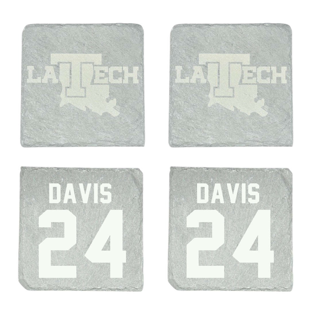 Louisiana Tech University Baseball Stone Coaster (4 Pack)  - #24 Dalton Davis