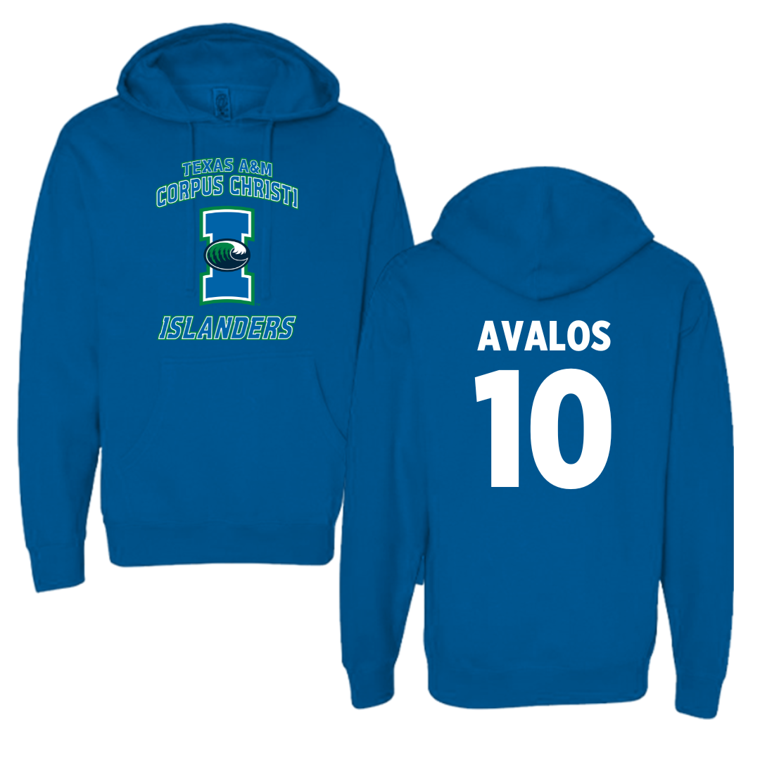 Texas A&M University-Corpus Christi Softball Blue Hoodie - #10 Rhea-Ann Avalos