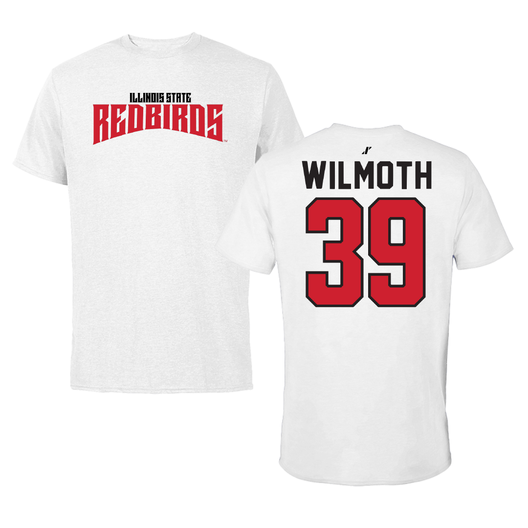 Illinois State University Baseball White Classic Tee - #39 Joey Wilmoth