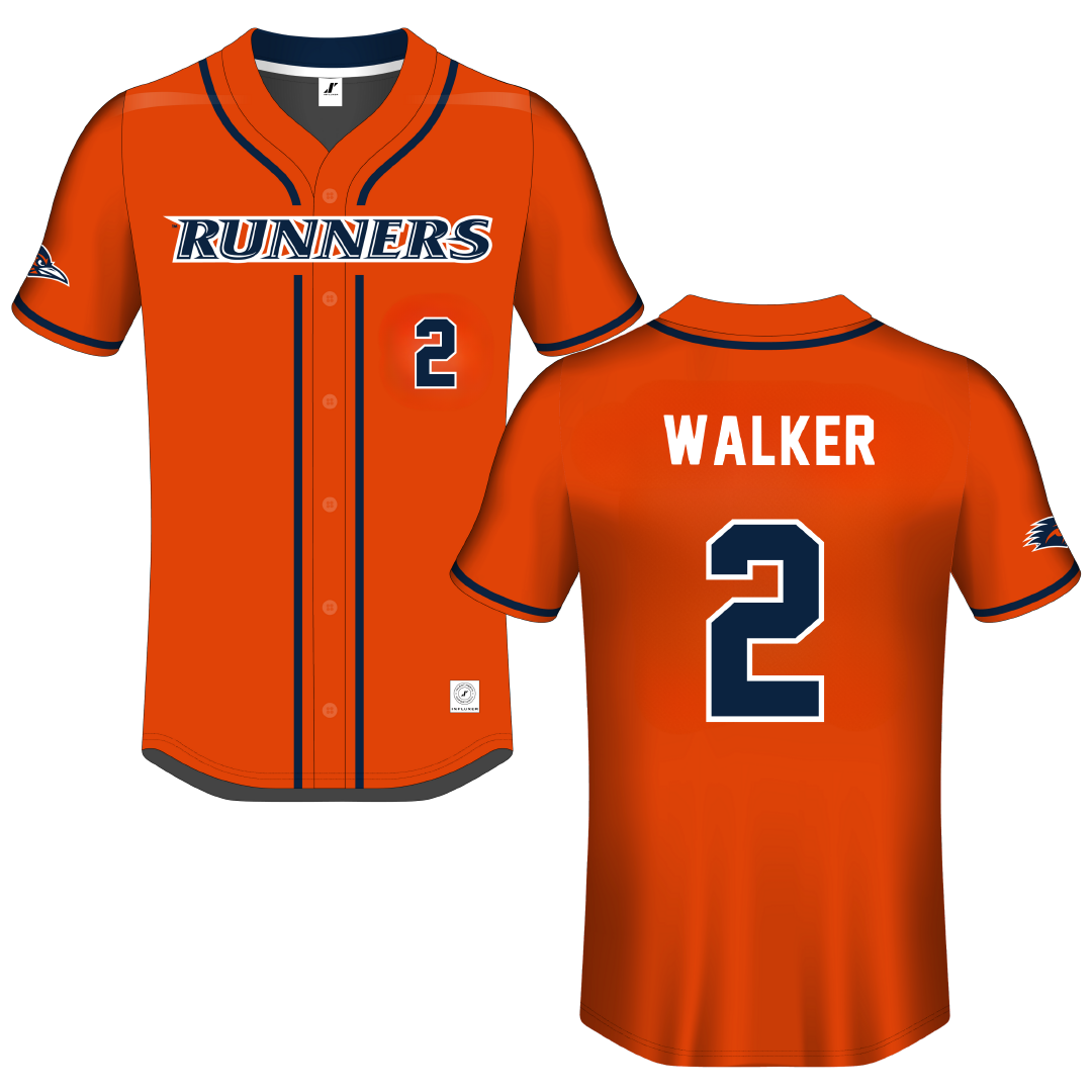 University of Texas at San Antonio Orange Button-Down Jersey - #2 Isaiah Walker