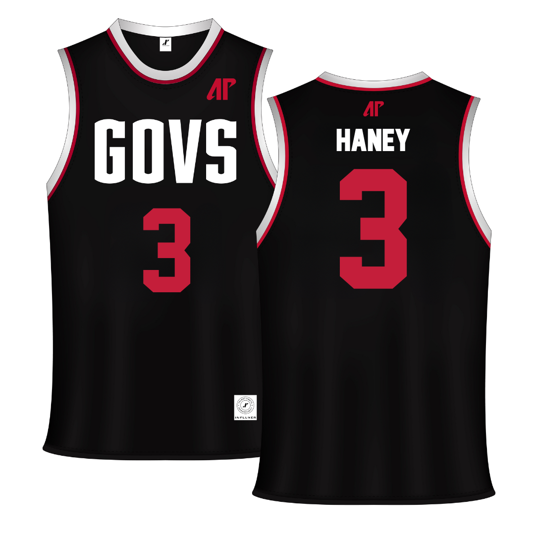 Austin Peay State University Black Basketball Jersey - #3 Isaac Haney