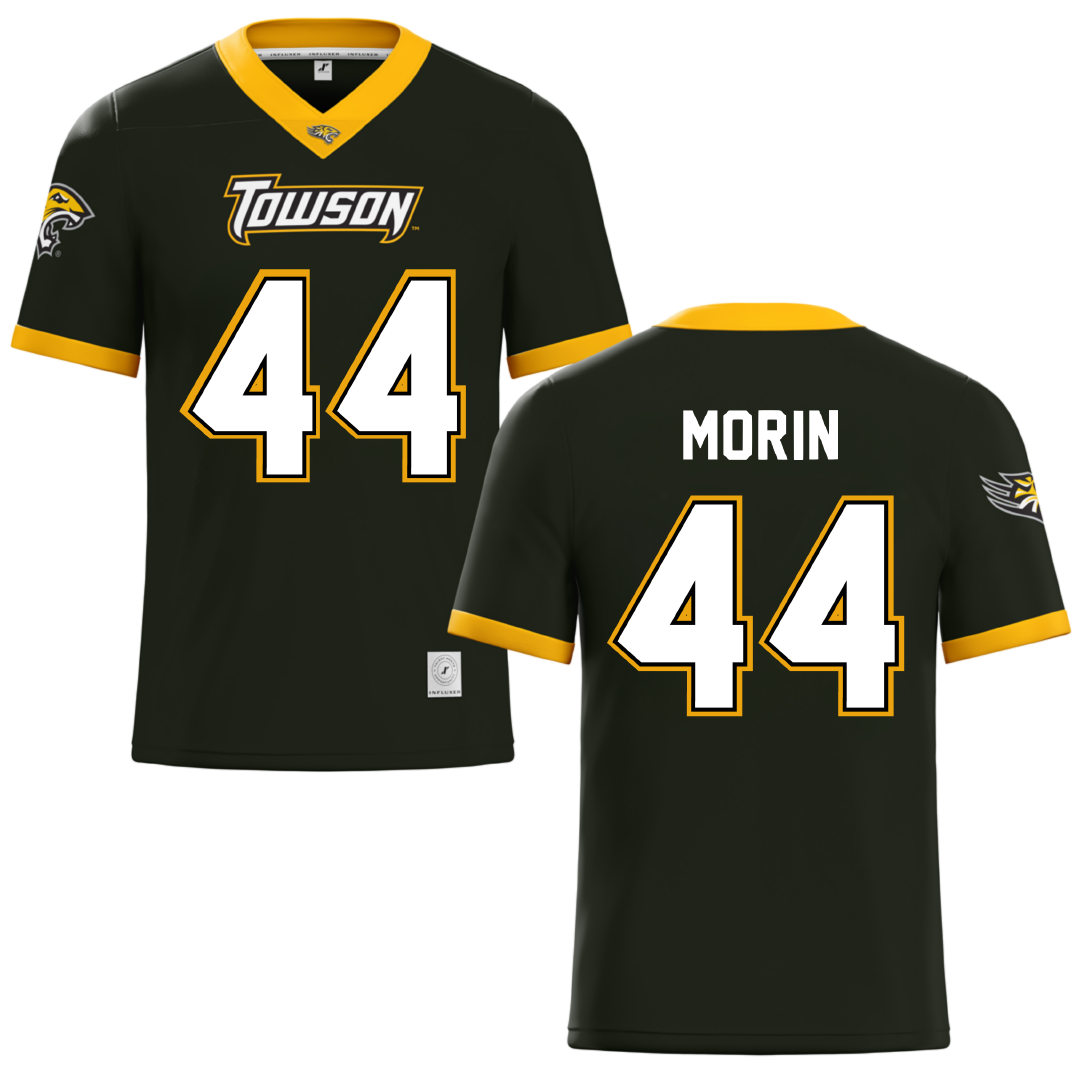 Towson University Black Lacrosse Jersey - #44 Sam Morin