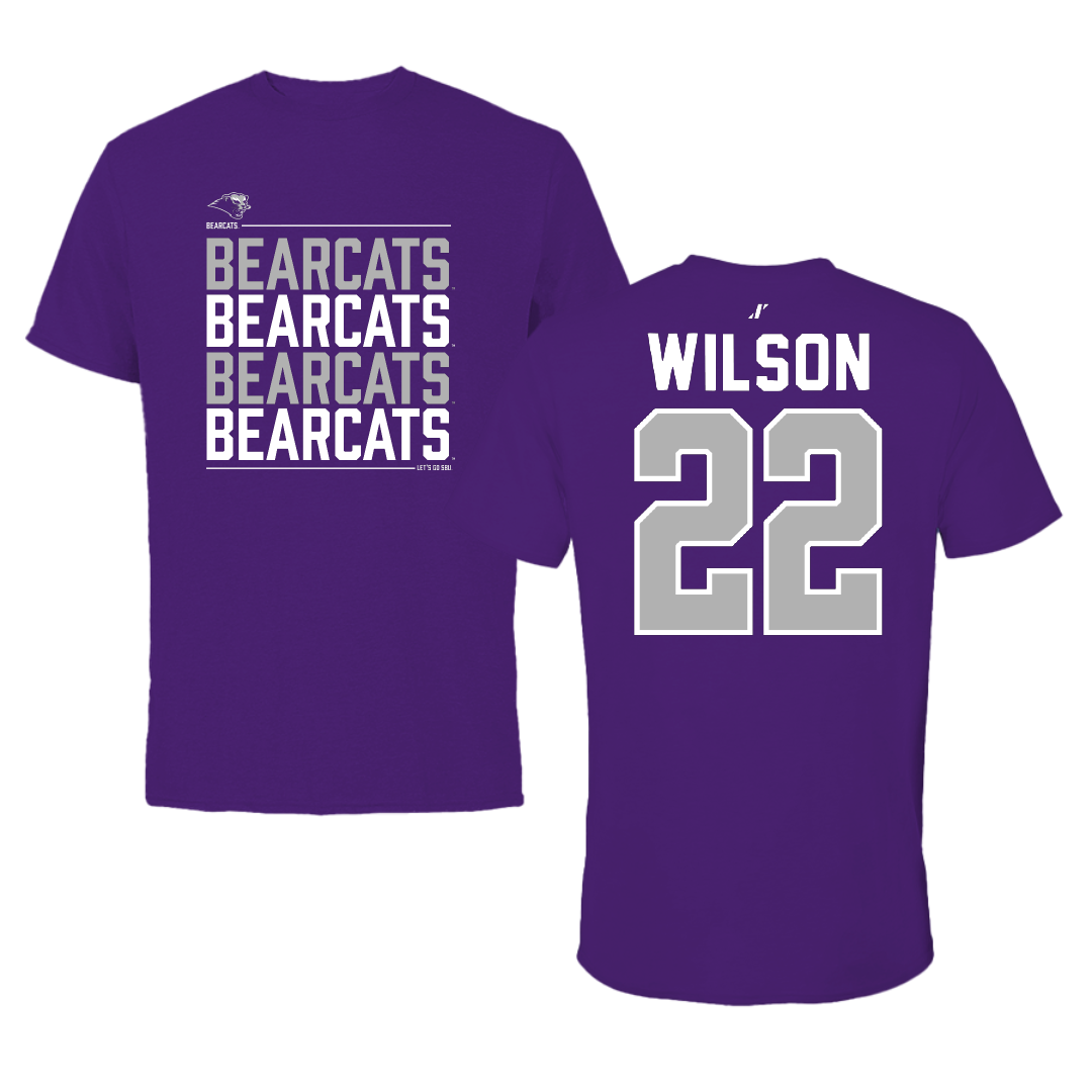 Southwest Baptist University Softball Purple General Tee - #22 Malea Wilson