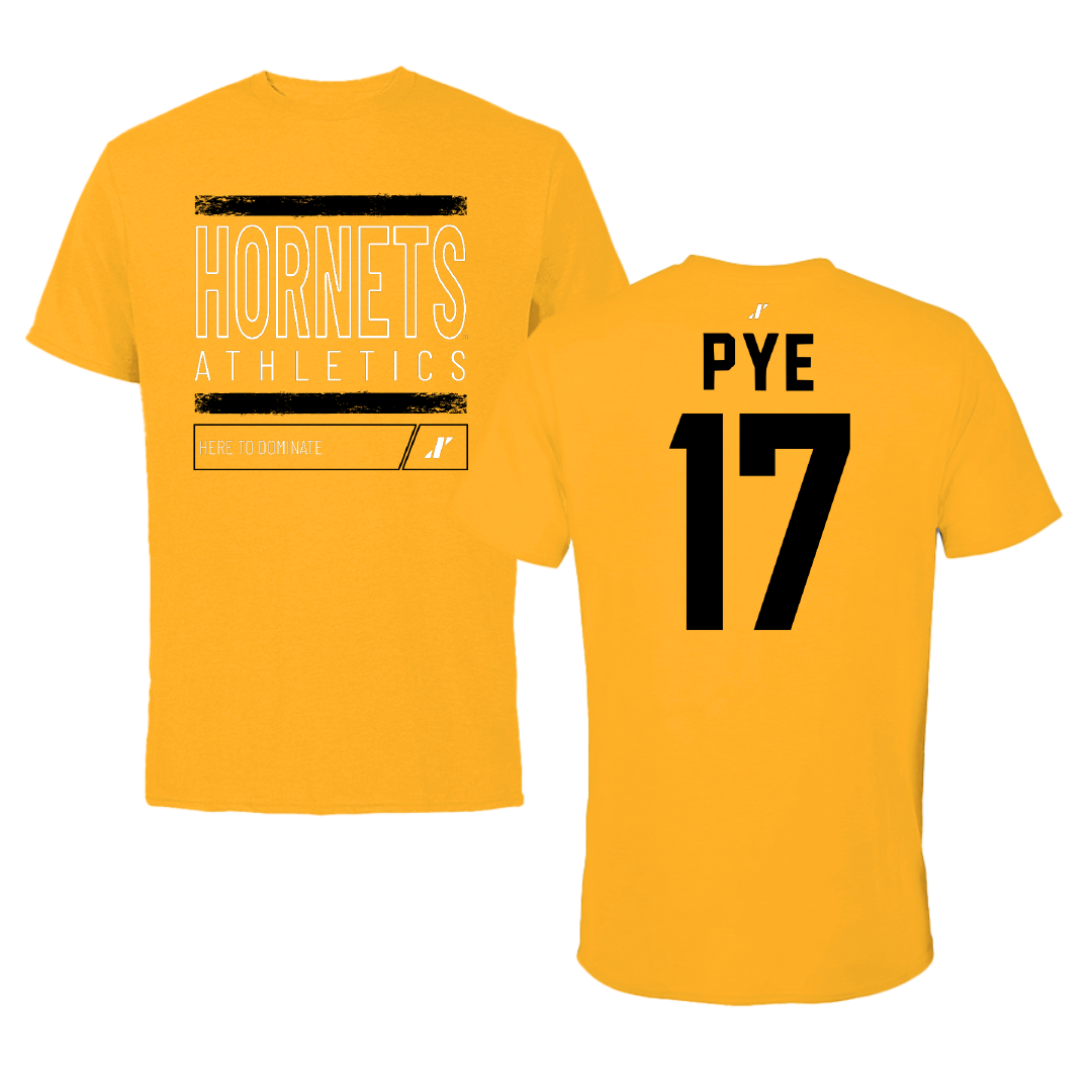 Alabama State University Softball Gold Dominate Performance Tee - #17 Ashley Pye