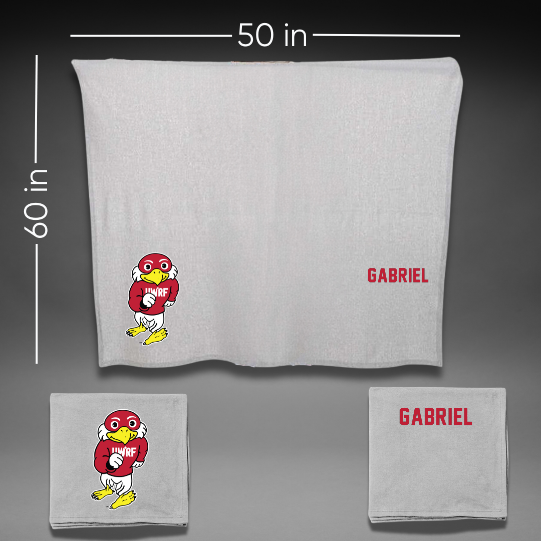 University of Wisconsin-River Falls Golf Gray Blanket - Grace Gabriel