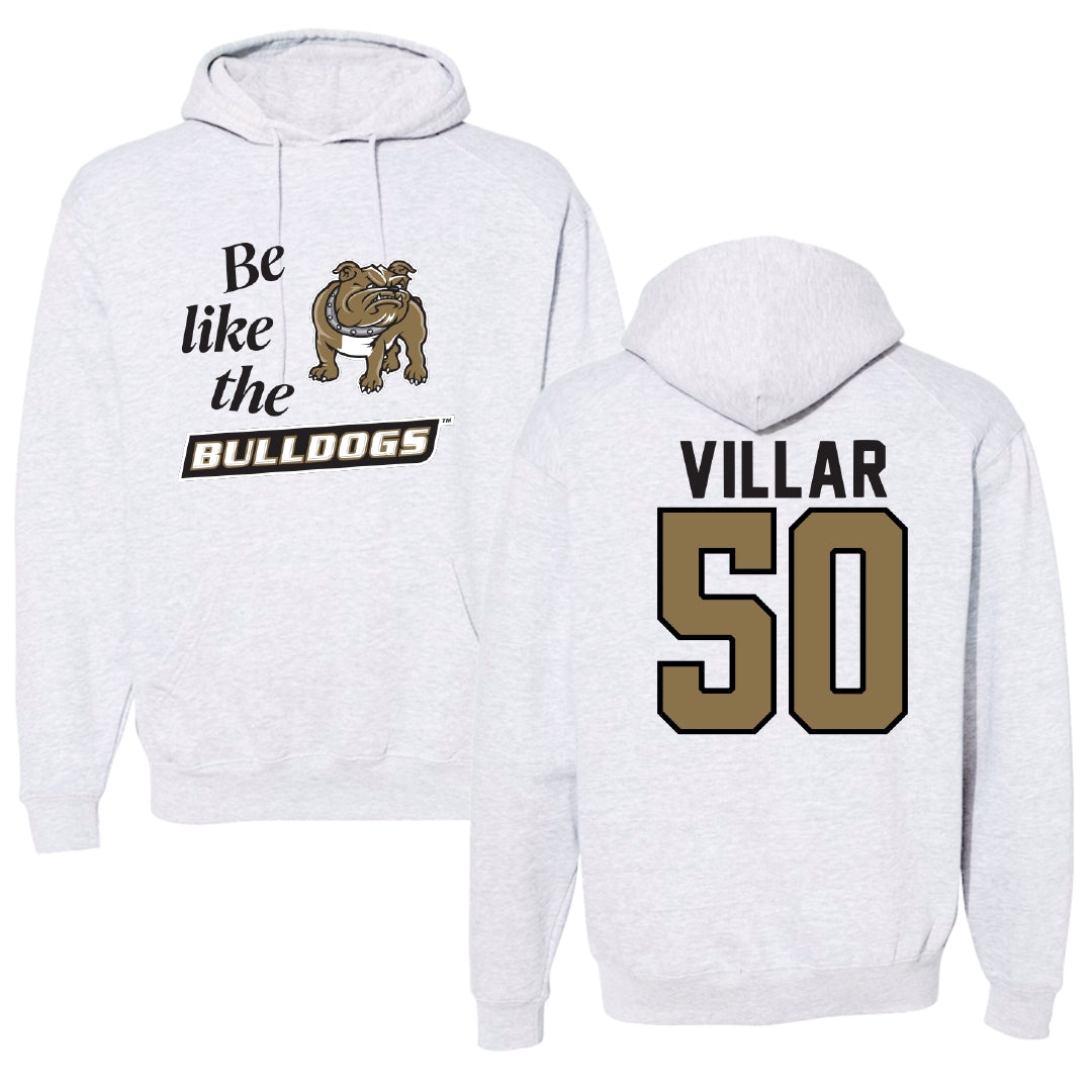 Bryant University Football Light Gray Be Like Us Hoodie - #50 Maximus Villar