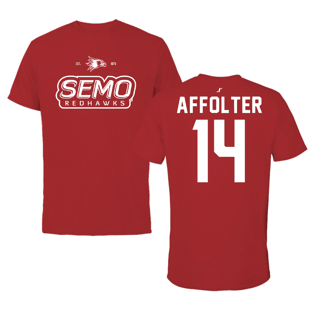 Southeast Missouri State University Softball Canvas Red General Tee - #14 Brittany Affolter