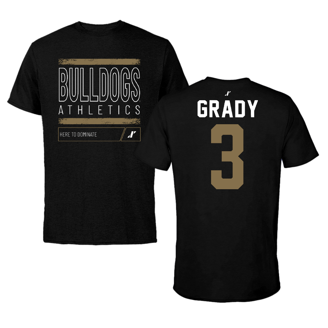 Bryant University Baseball Black Dominate Tee - #3 Shea Grady
