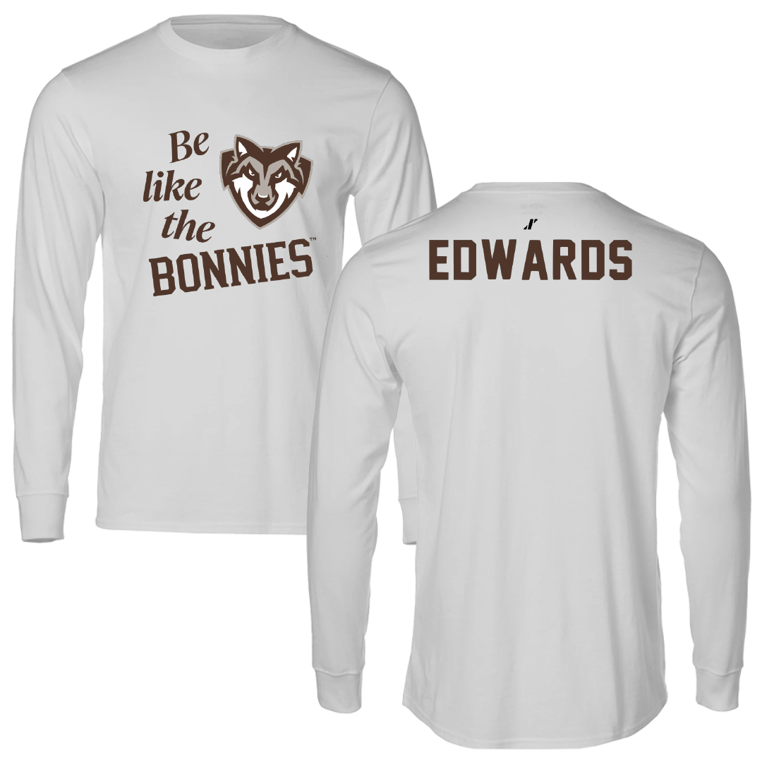 St. Bonaventure University Swimming & Diving Light Gray Be Like Us Performance Long Sleeve - Jonathan Edwards