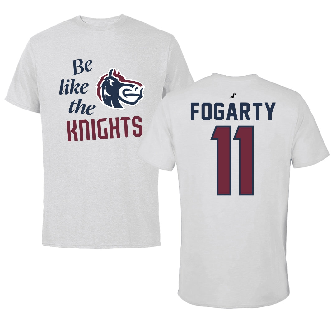 Fairleigh Dickinson University-Metropolitan Campus Bowling Light Gray Be Like Us Tee - #11 Emily Fogarty