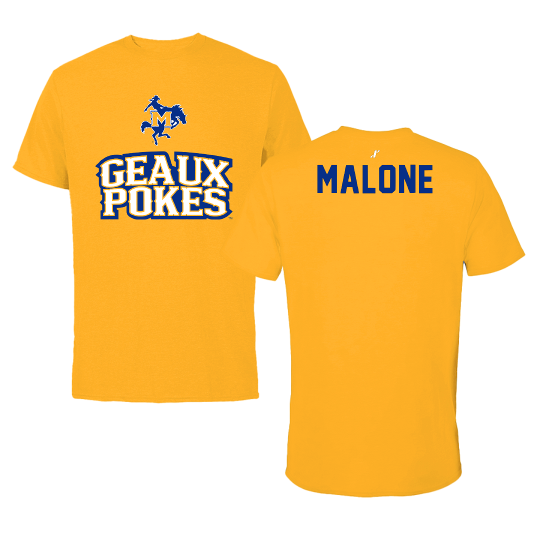 McNeese State University Beach Volleyball Gold General Performance Tee - McKenna Malone