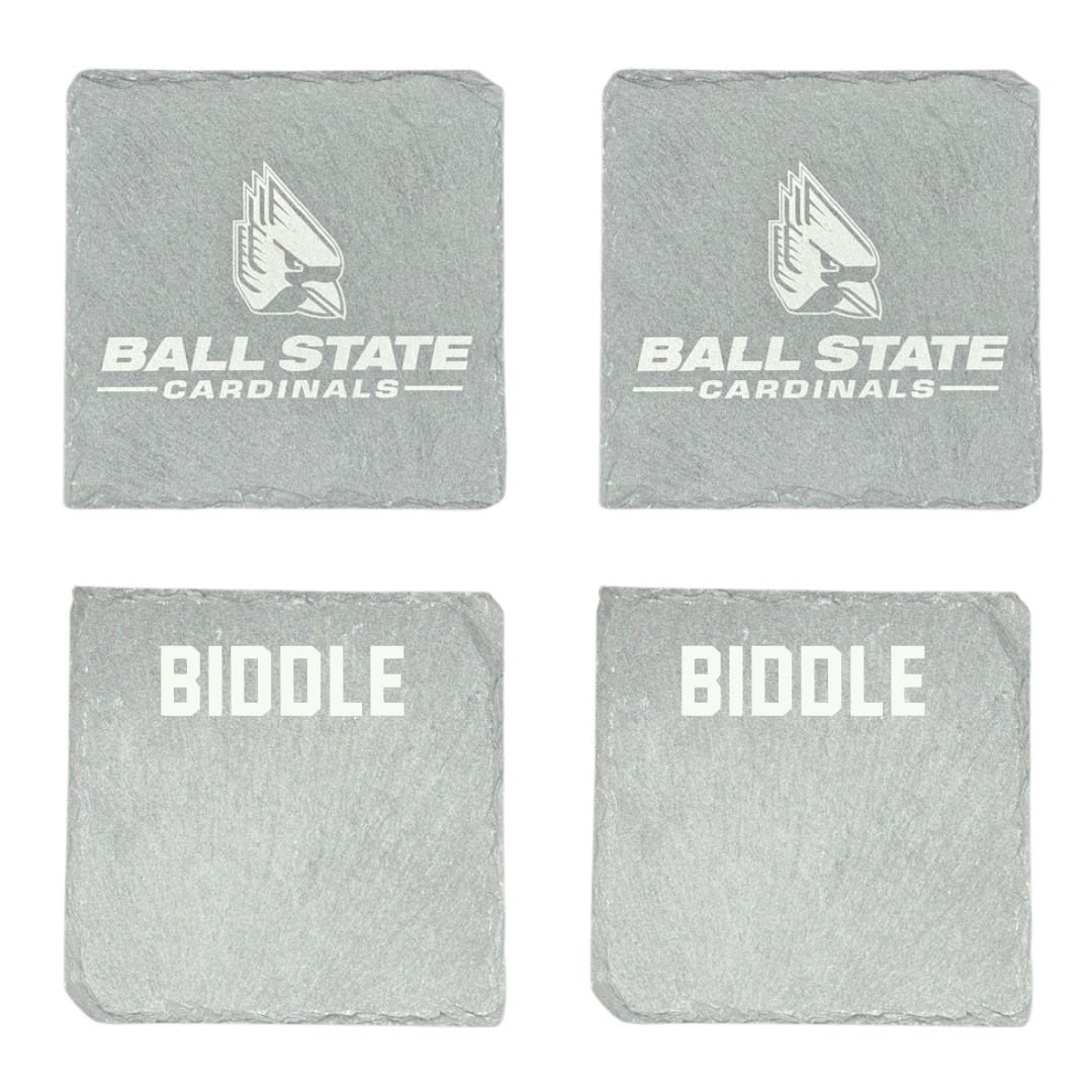 Ball State University Swimming & Diving Stone Coaster (4 Pack)  - Aidan Biddle