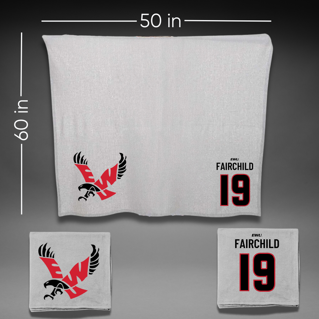 Eastern Washington University Soccer Gray Blanket - #19 Chloe Fairchild
