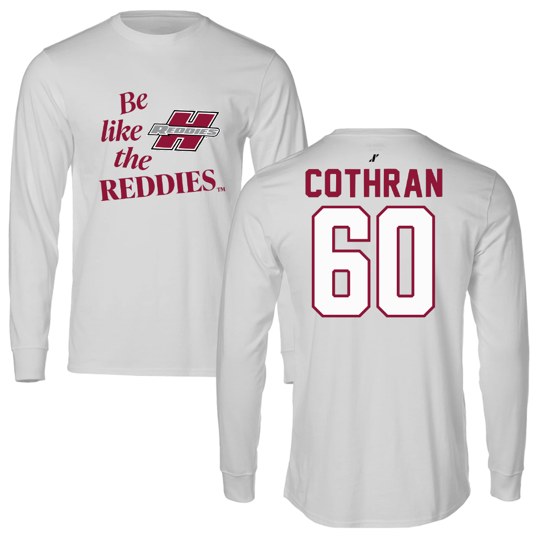 Henderson State University Football Light Gray Be Like Us Performance Long Sleeve - #60 Isaac Cothran