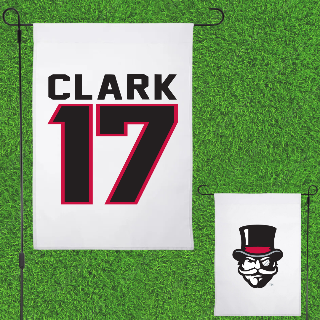 Austin Peay State University Beach Volleyball White Garden Flag - #17 Anna Kate Clark