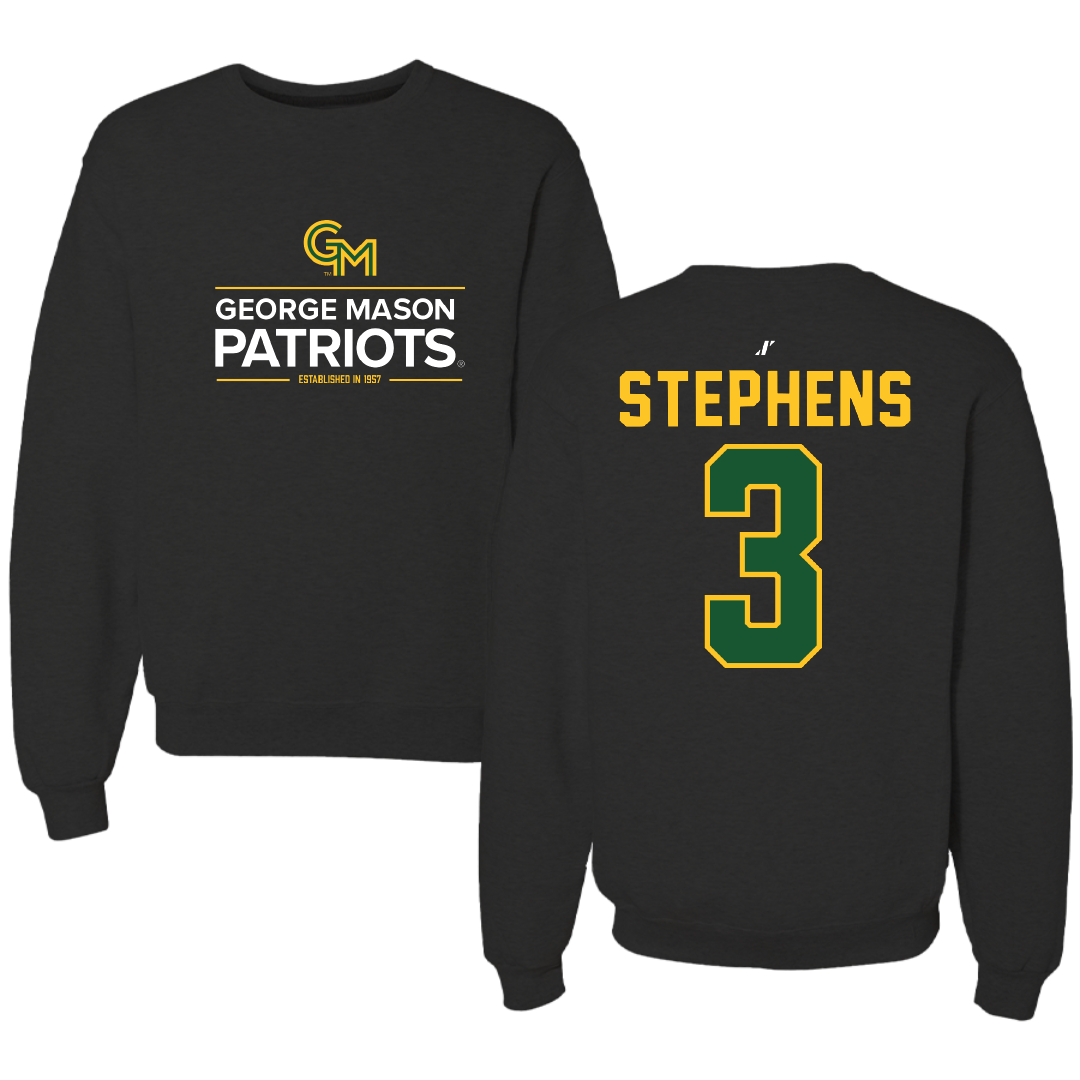 George Mason University Soccer Black General Crewneck - #3 Levi Stephens