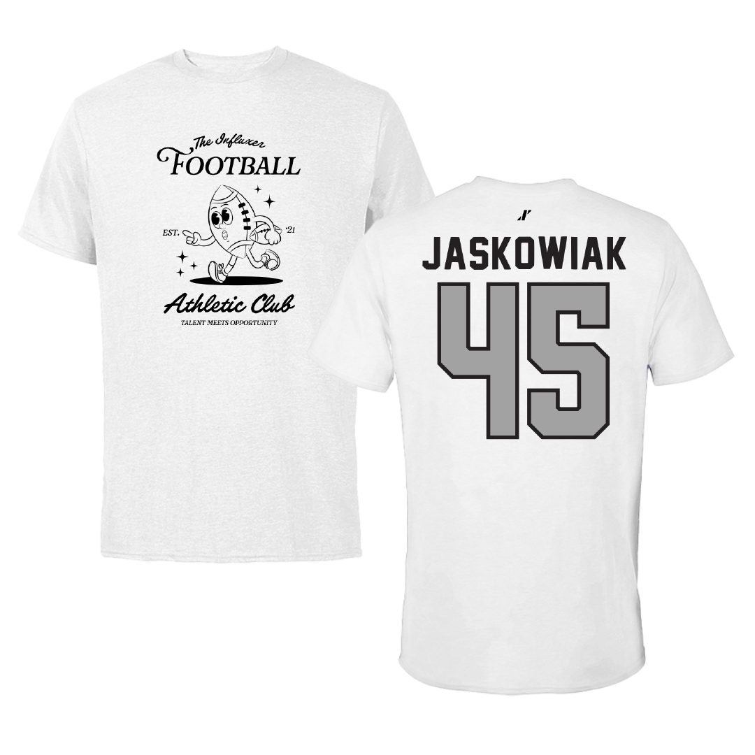 Football White Influxer Athletic Club Tee - #45 Mitchel Jaskowiak