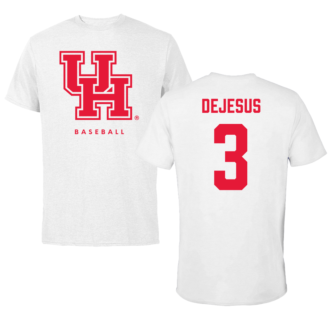 University of Houston Baseball White Tee - #3 Coby DeJesus