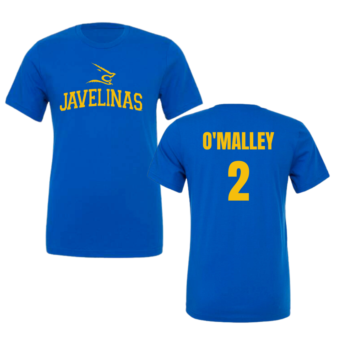 Texas A&M University-Kingsville Basketball Blue Tee - #2 Alyssa O'Malley