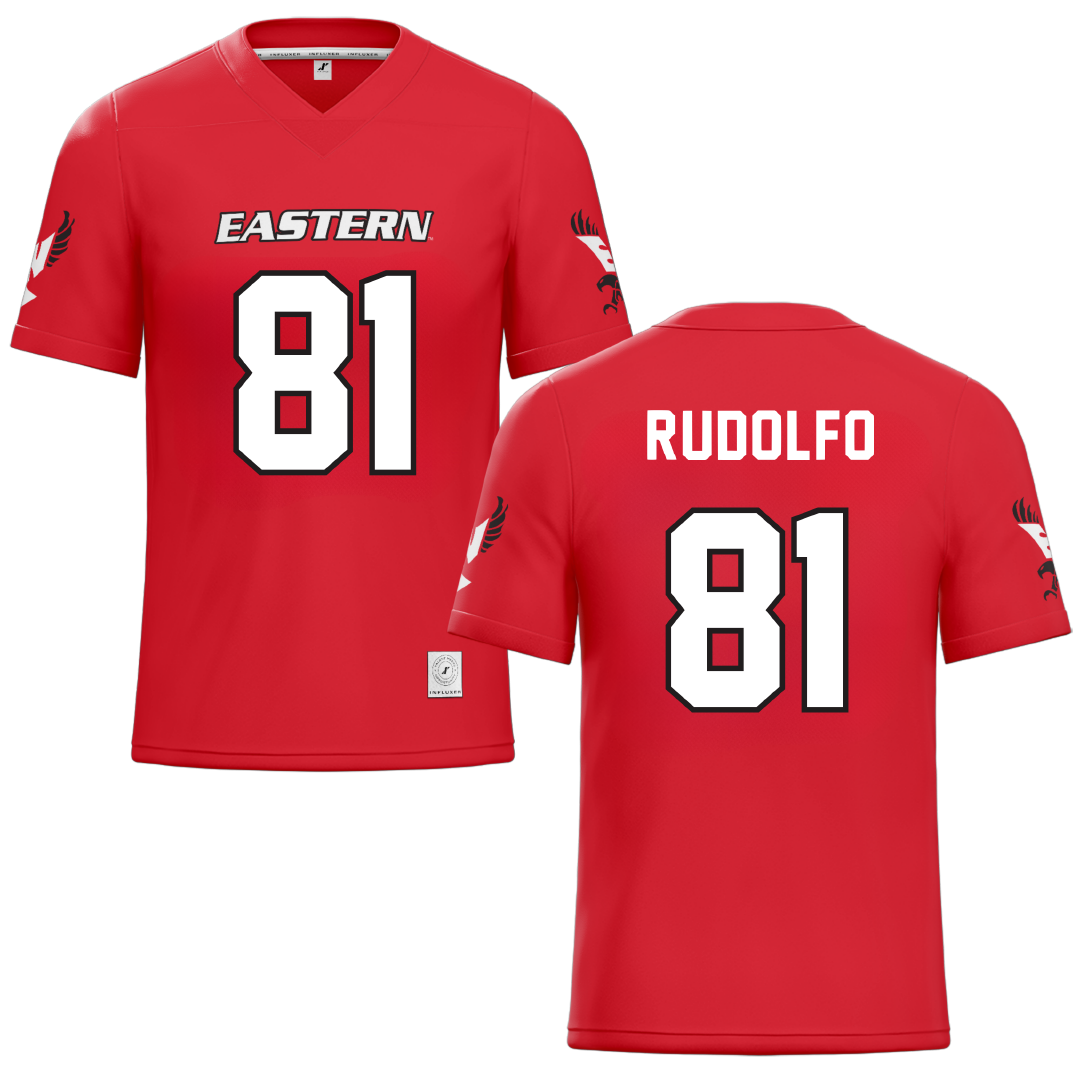 Eastern Washington University Red Football Jersey - #81 Riley Rudolfo