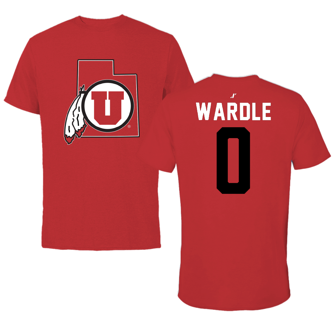 University of Utah Soccer Red State Tee - #0 Kasey Wardle