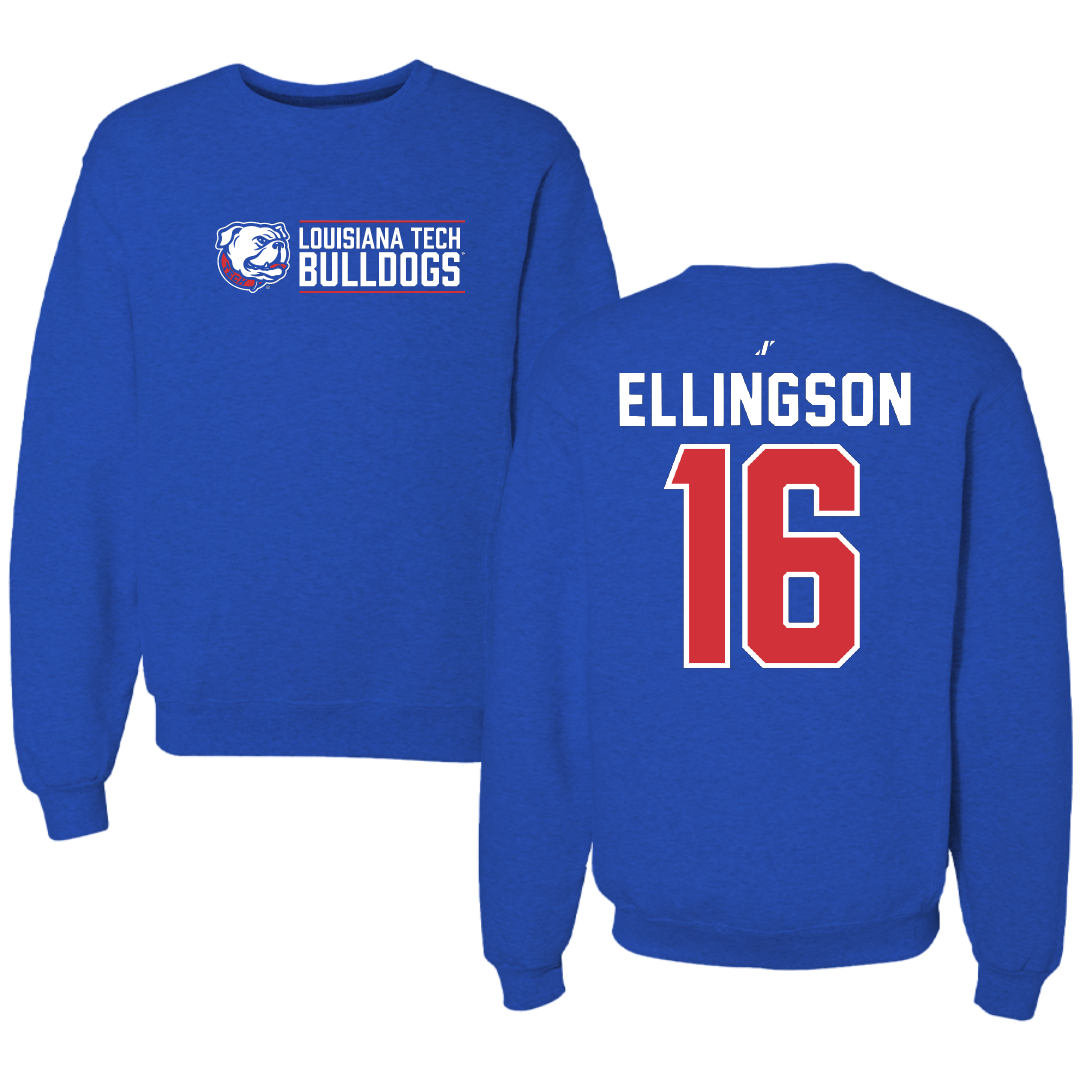 Louisiana Tech University Softball Blue General Crewneck - #16 Olivia Ellingson