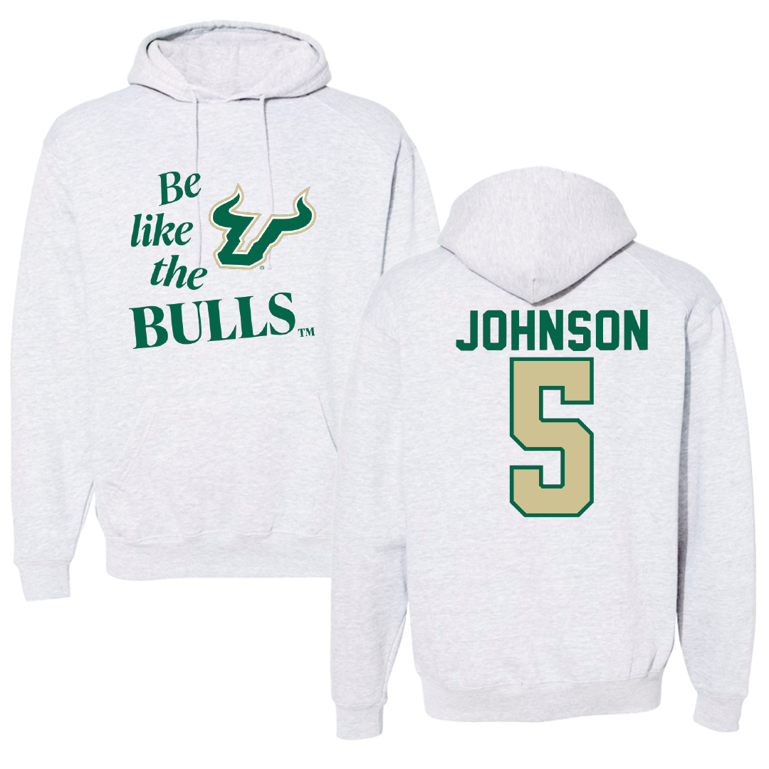 University of South Florida Volleyball Light Gray Be Like Us Hoodie - #5 Tatiana Johnson