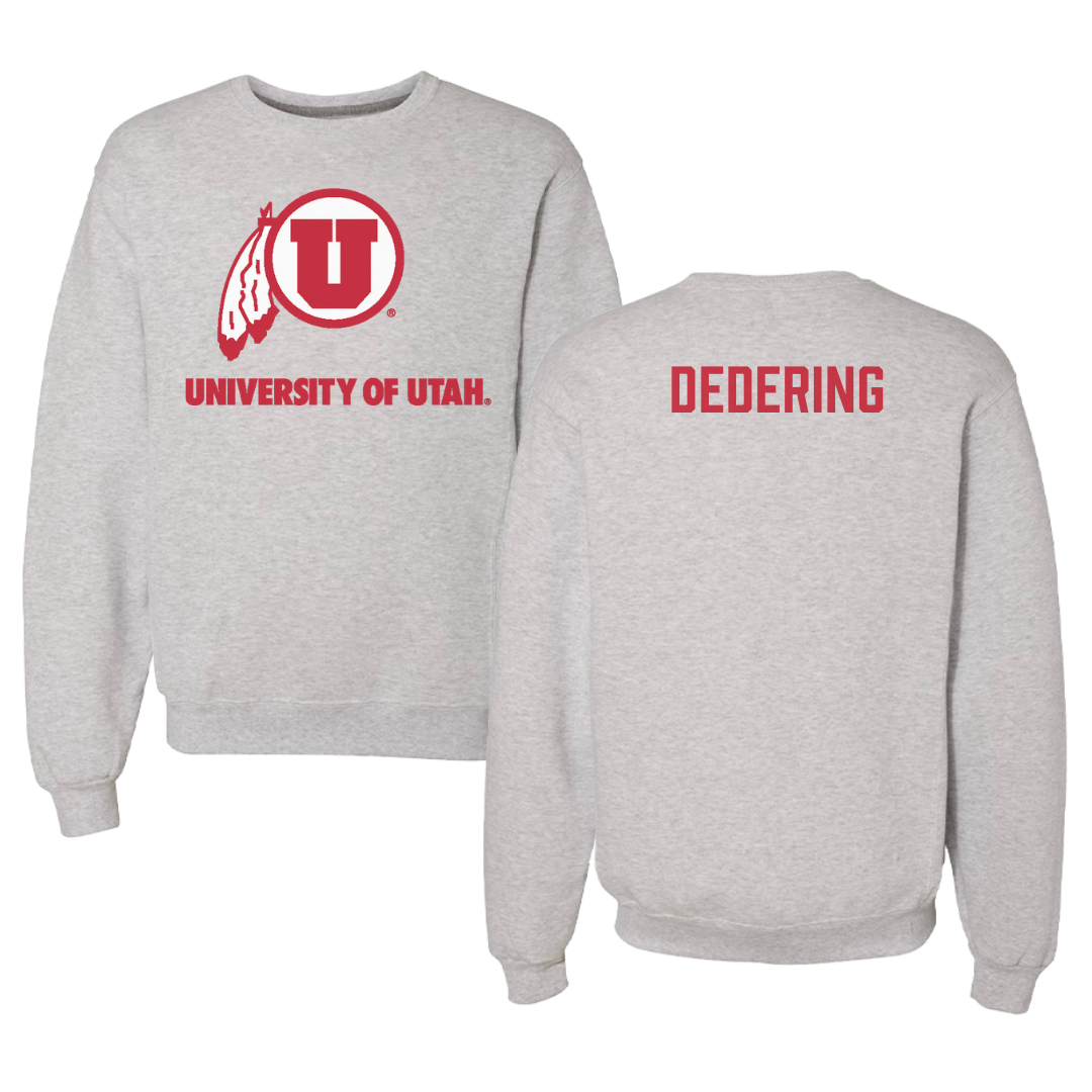 University of Utah Swimming & Diving Gray Crewneck - Matthew Dedering