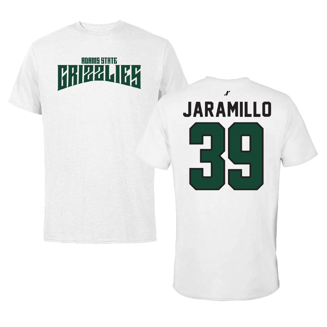 Adams State University Soccer White Classic Tee - #39 Cassandra Jaramillo