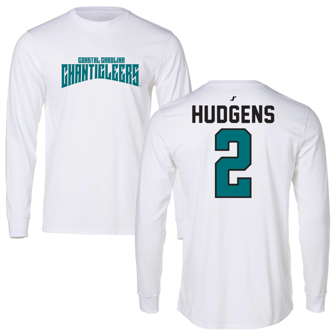 Coastal Carolina University Softball White Classic Performance Long Sleeve - #2 Clara Hudgens