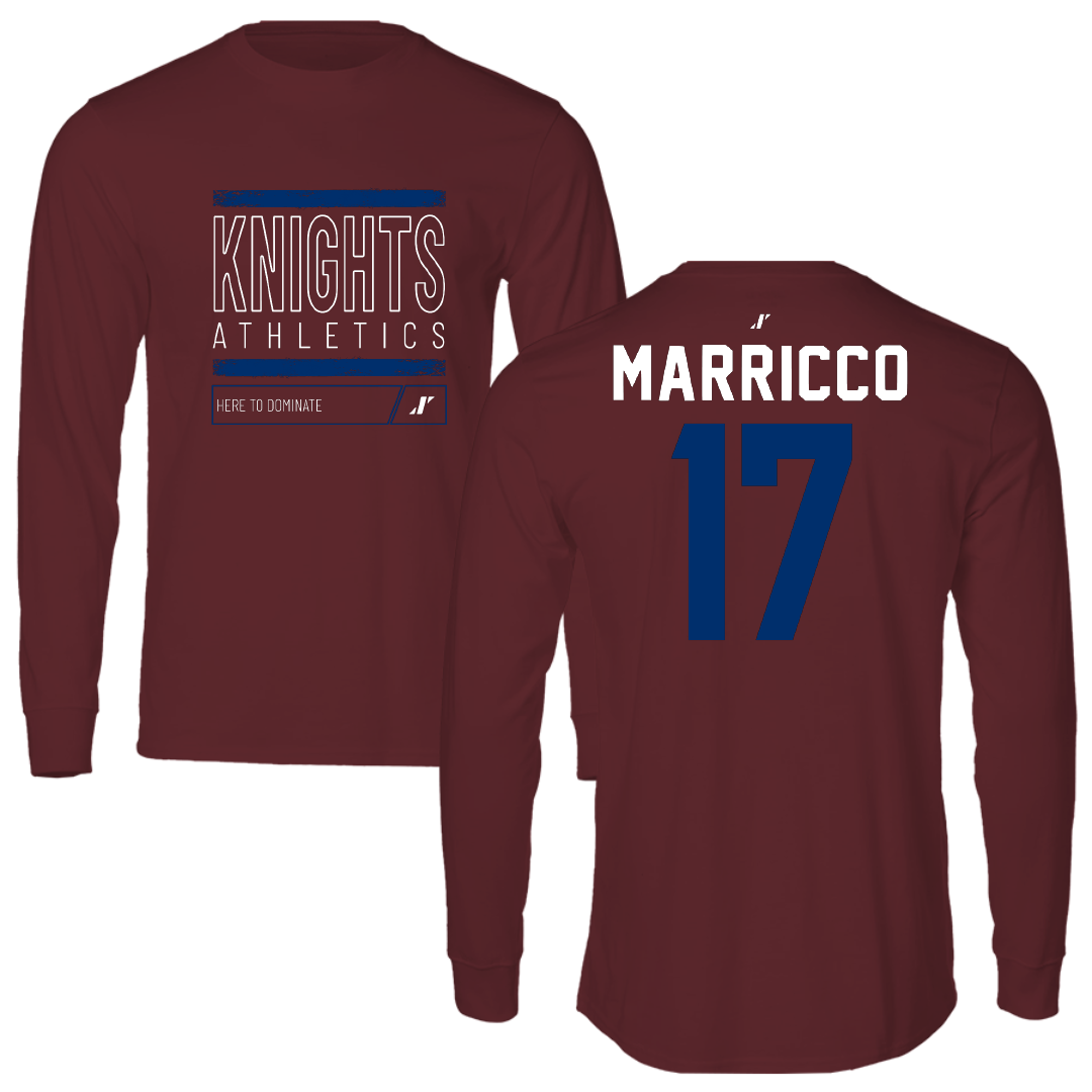 Fairleigh Dickinson University-Metropolitan Campus Soccer Maroon Dominate Long Sleeve - #17 Madeline Marricco